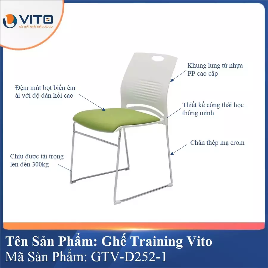 Ghế Đào Tạo Cao Cấp Vito GTV-D252-1