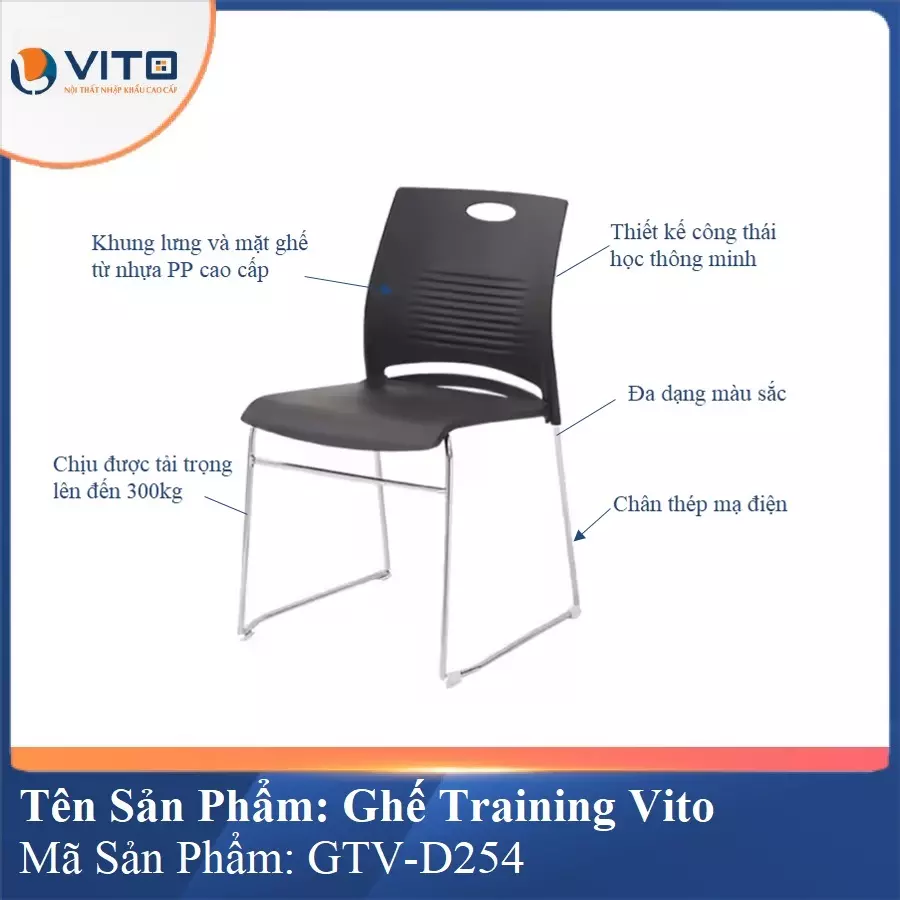 Ghế Đào Tạo Cao Cấp Vito GTV-D254