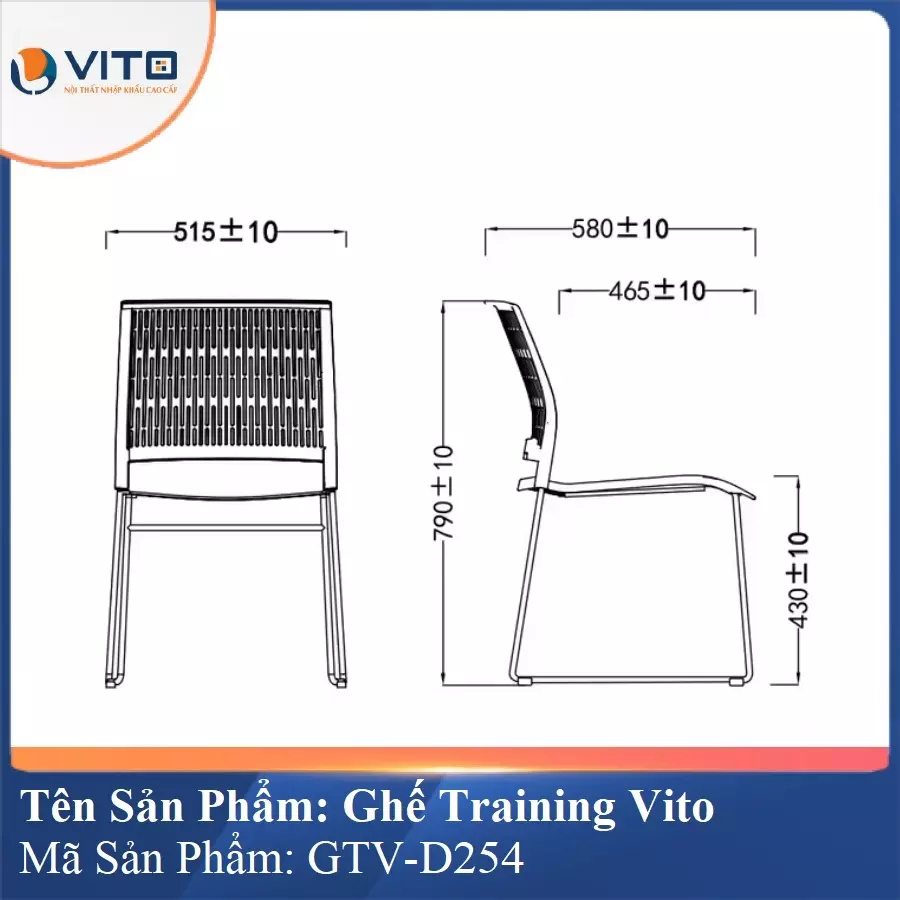 Ghế Đào Tạo Cao Cấp Vito GTV-D254