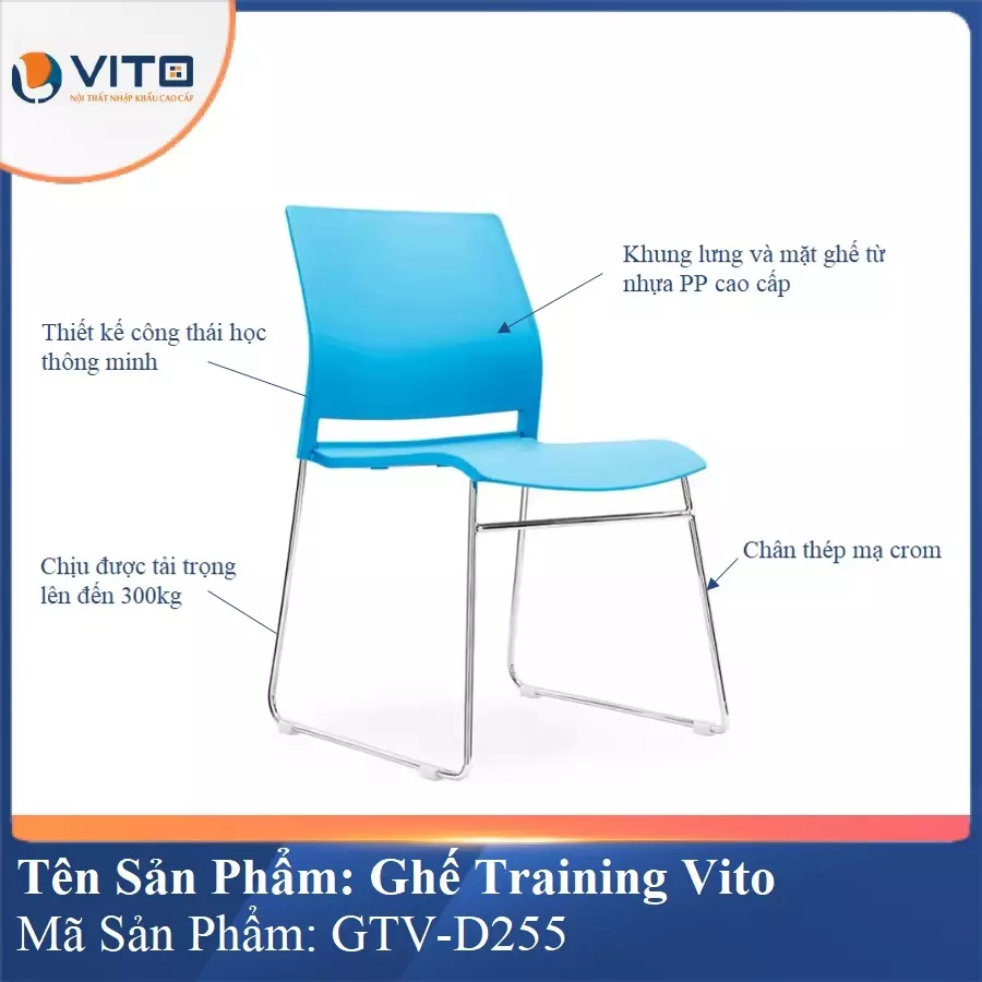 Ghế Đào Tạo Cao Cấp Vito GTV-D255