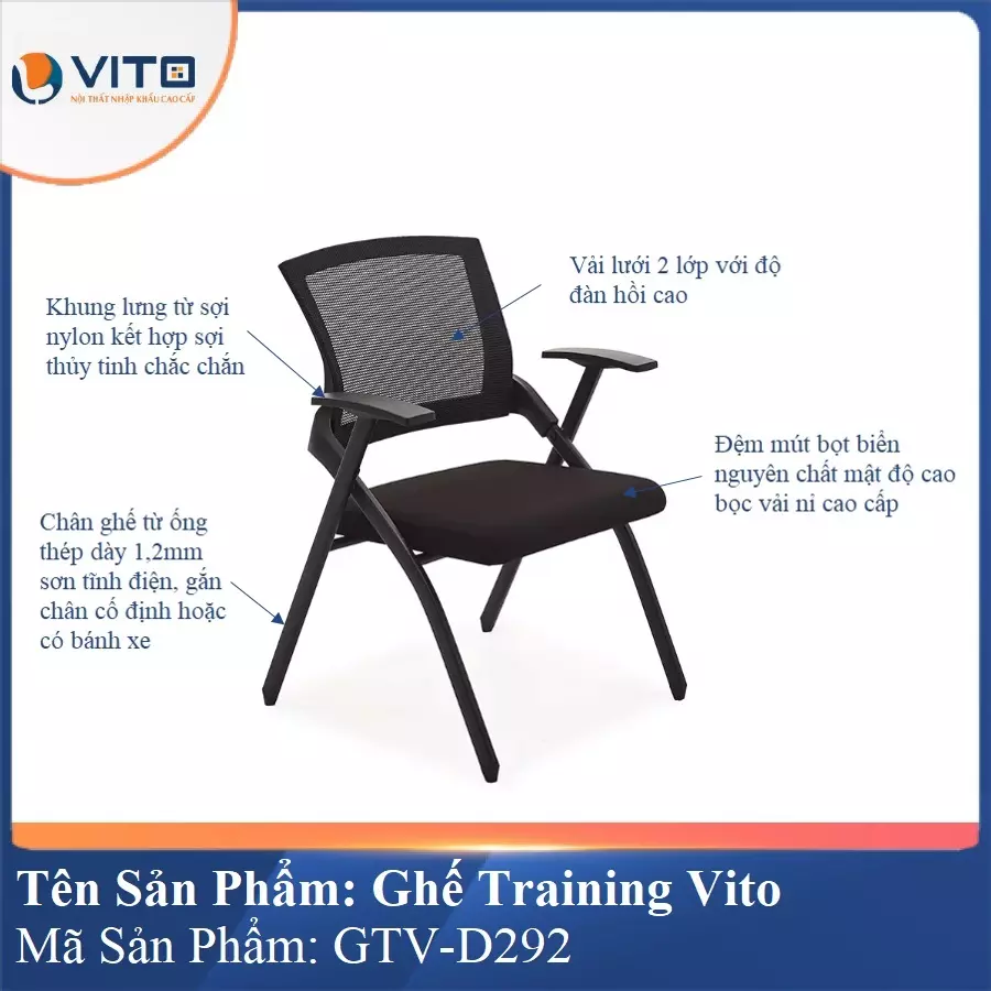 Ghế Đào Tạo Cao Cấp Vito GTV-D292