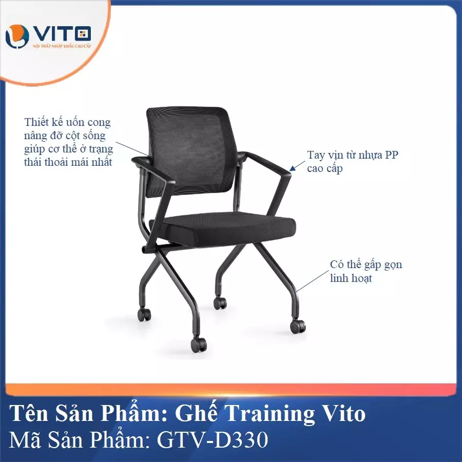 Ghế Đào Tạo Cao Cấp Vito GTV-D330