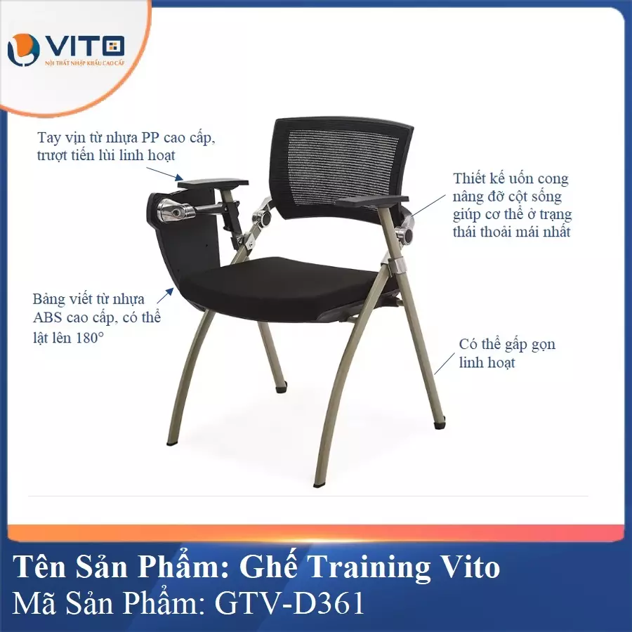 Ghế Đào Tạo Cao Cấp Vito GTV-D361