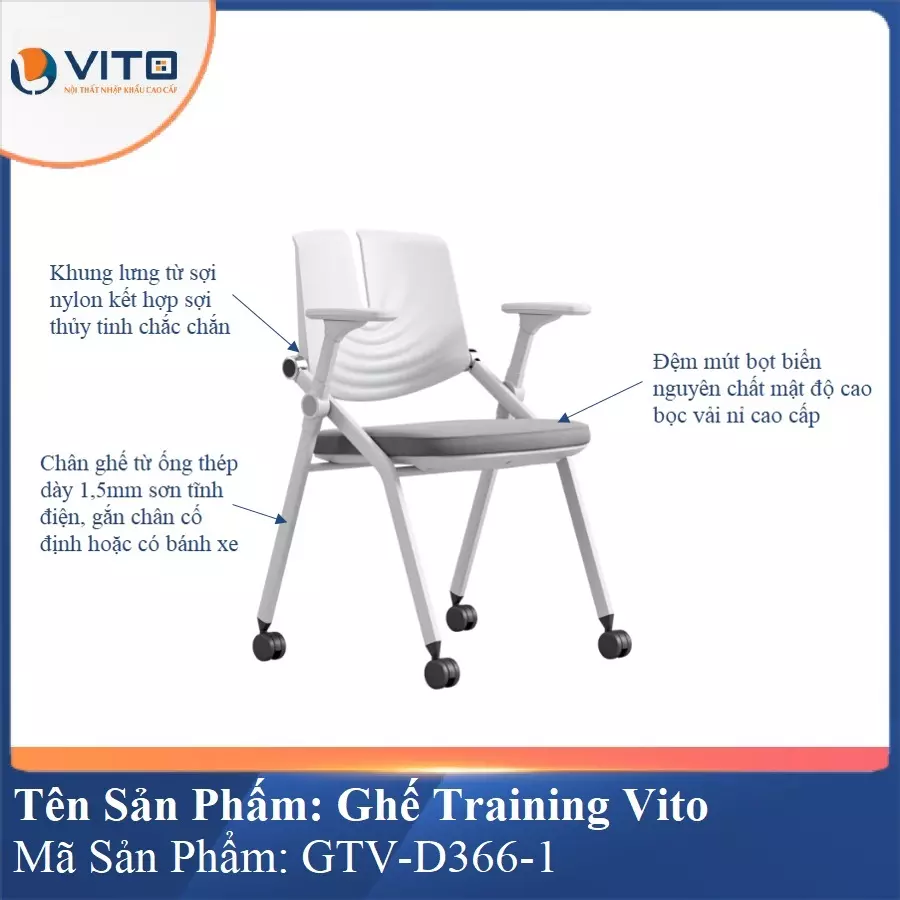 Ghế Đào Tạo Cao Cấp Vito GTV-D366-1