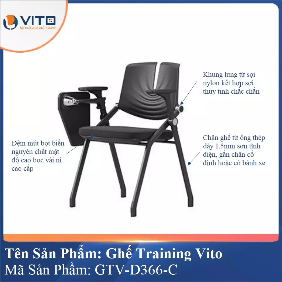 Ghế Đào Tạo Cao Cấp Vito GTV-D366-C