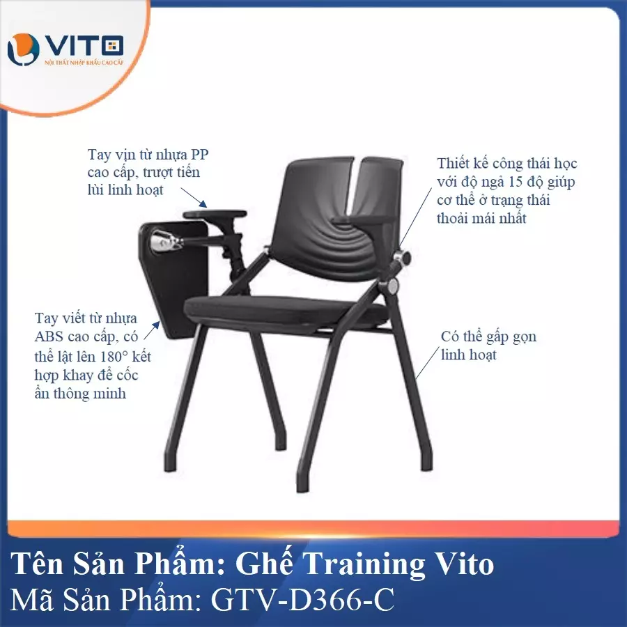 Ghế Đào Tạo Cao Cấp Vito GTV-D366-C