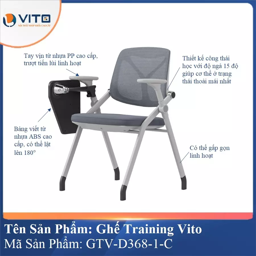 Ghế Đào Tạo Cao Cấp Vito GTV-D368-1-C