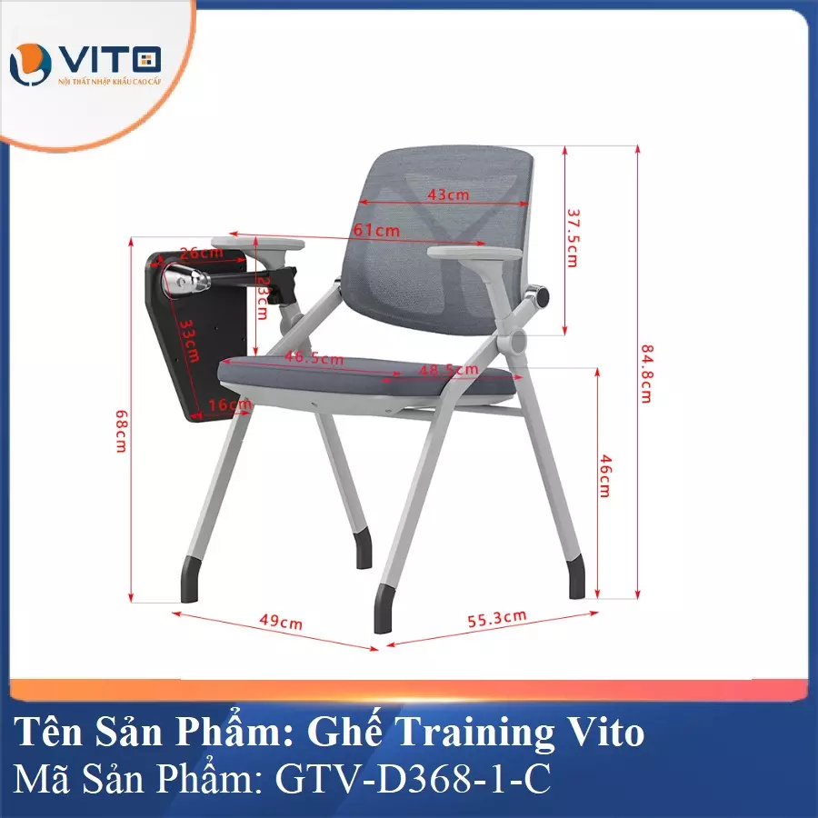 Ghế Đào Tạo Cao Cấp Vito GTV-D368-1-C