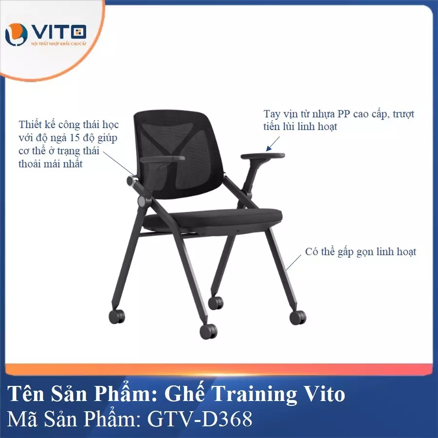 Ghế Đào Tạo Cao Cấp Vito GTV-D368