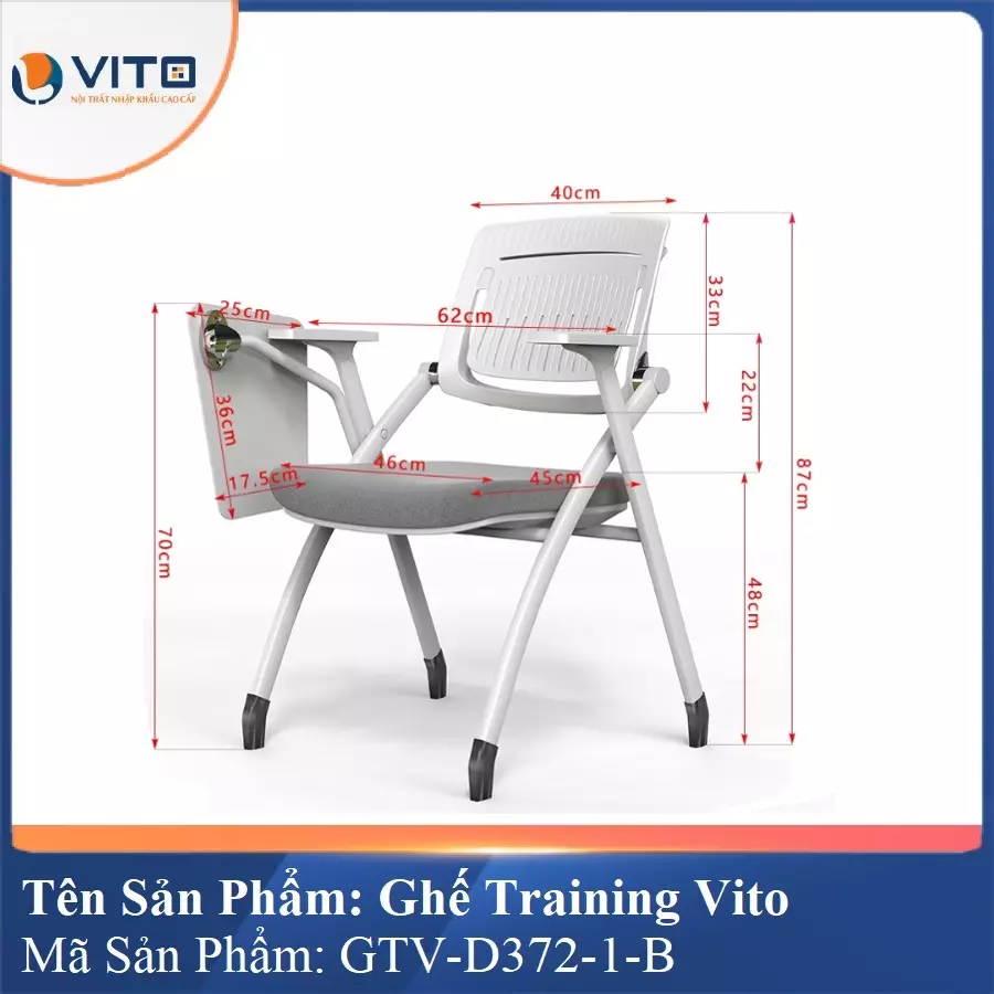 Ghế Đào Tạo Cao Cấp Vito GTV-D372-1-B