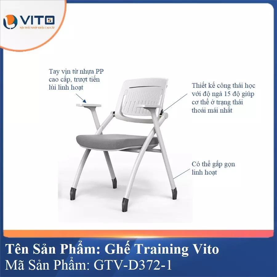 Ghế Đào Tạo Cao Cấp Vito GTV-D372-1