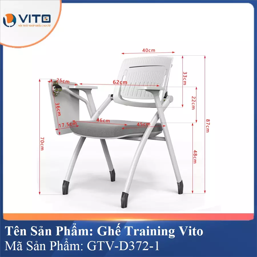 Ghế Đào Tạo Cao Cấp Vito GTV-D372-1