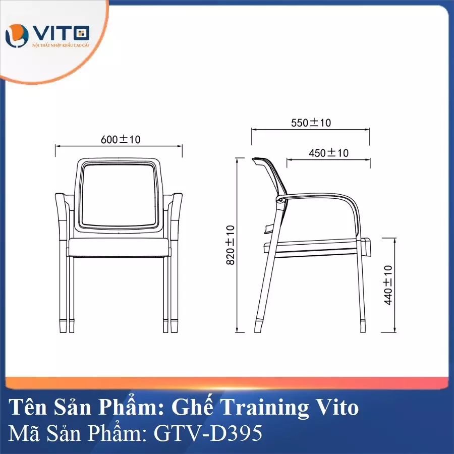 Ghế Đào Tạo Cao Cấp Vito GTV-D395