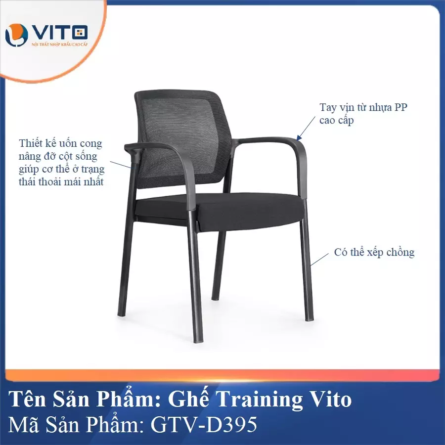 Ghế Đào Tạo Cao Cấp Vito GTV-D395