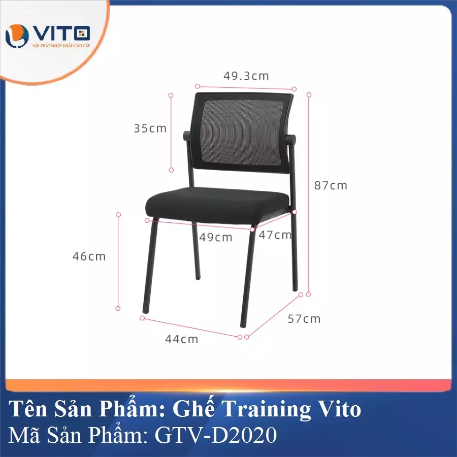 Ghế Đào Tạo Cao Cấp Vito GTV-D2020