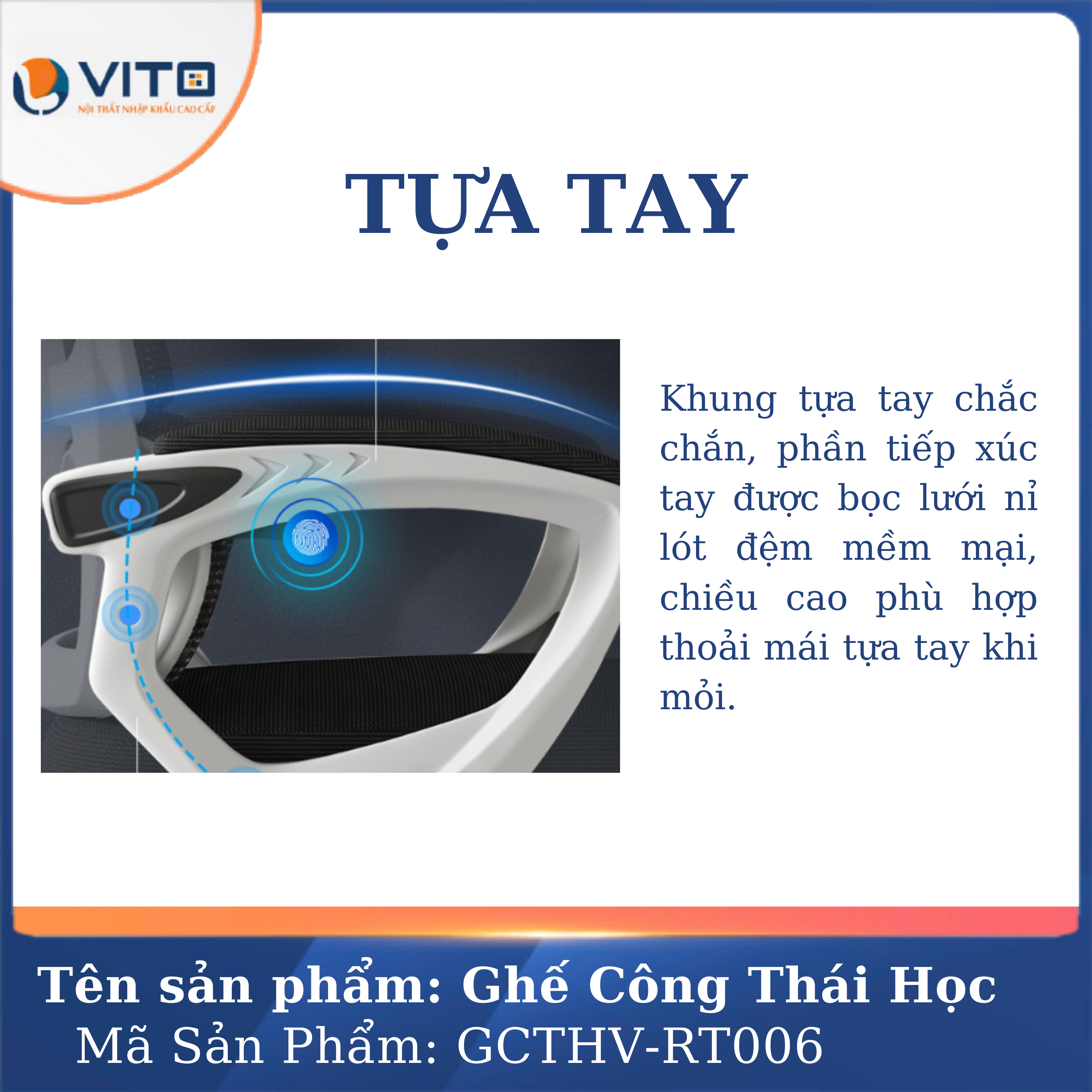 Ghế công thái học GCTHV-RT006