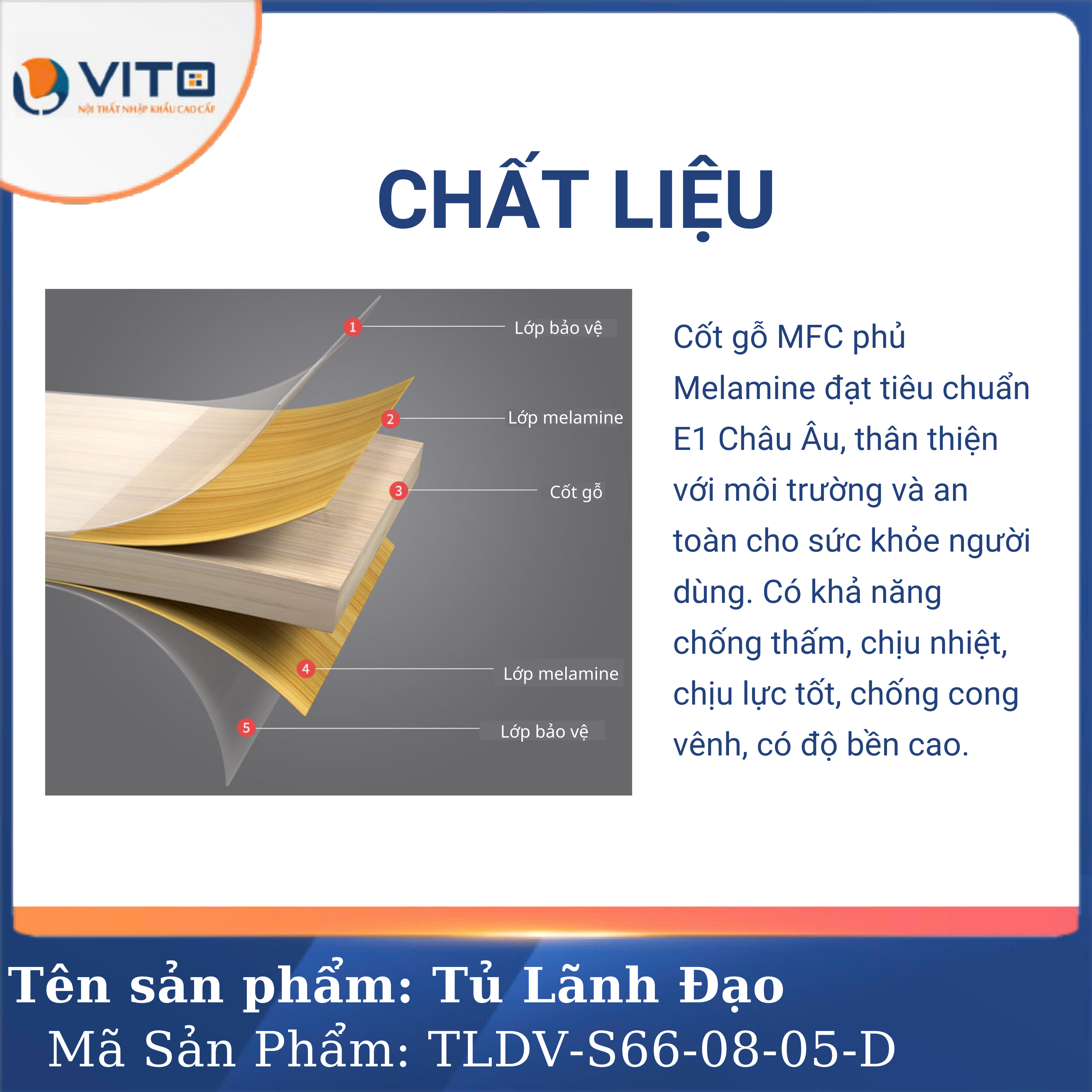 Tủ tài liệu lãnh đạo Vito TLDV-S66-07