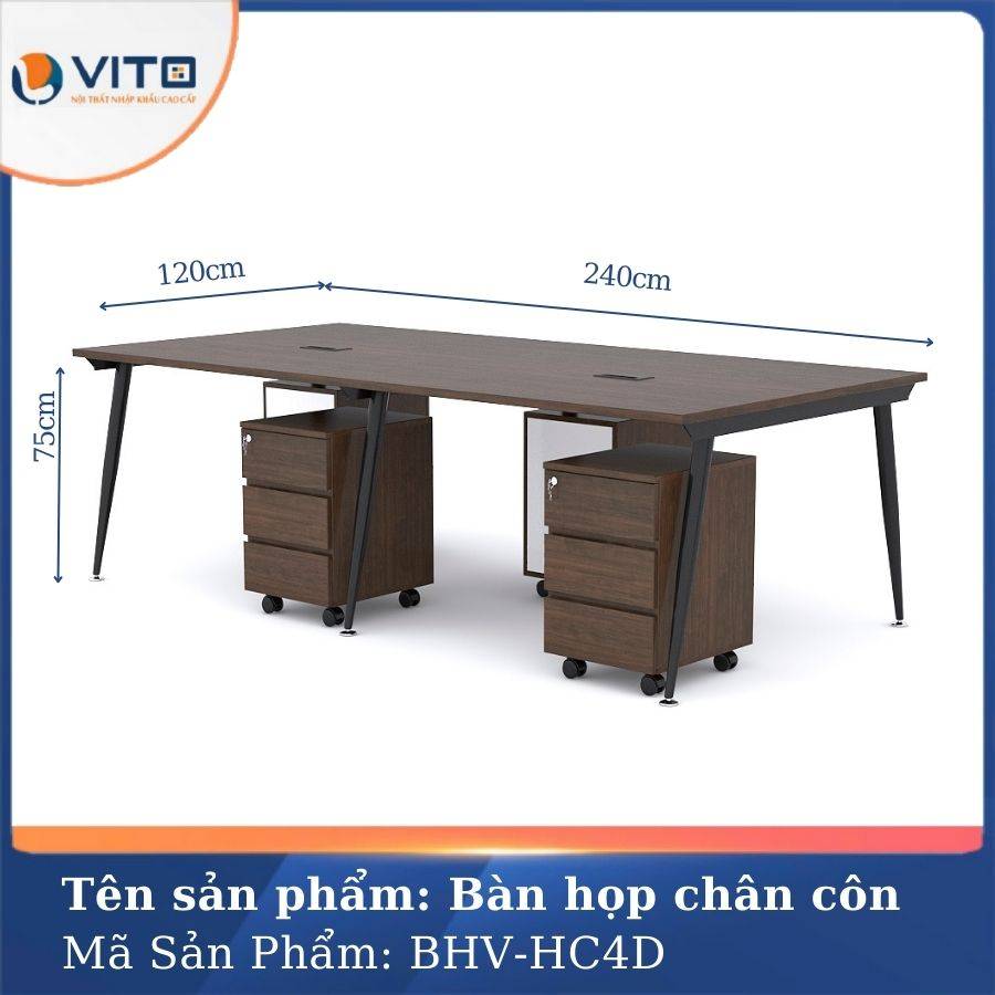 Bàn họp văn phòng chân côn BHV-HC4D