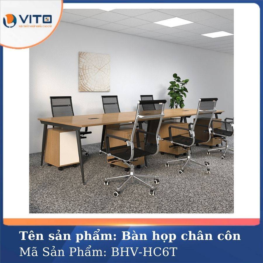 Bàn họp văn phòng chân côn BHV-HC6T