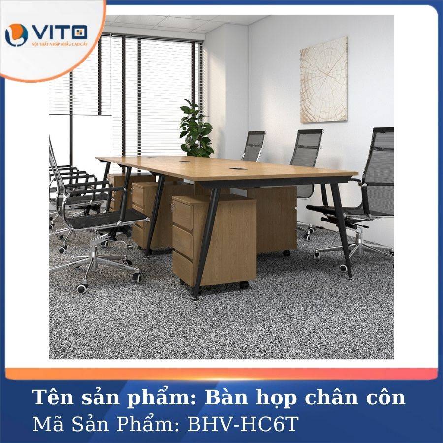 Bàn họp văn phòng chân côn BHV-HC6T