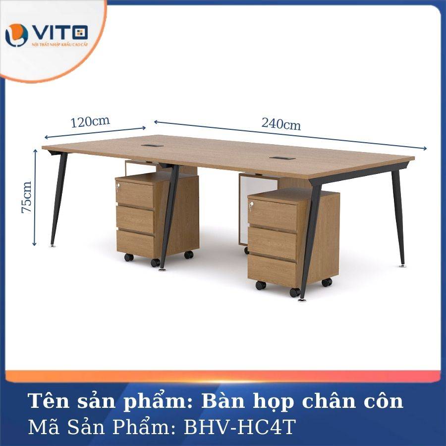 Bàn họp văn phòng chân côn BHV-HC4T