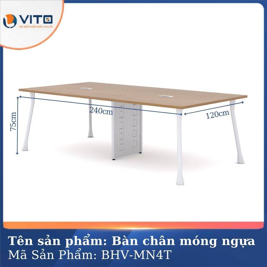 Bàn họp văn phòng chân móng ngựa BHV-MN4T