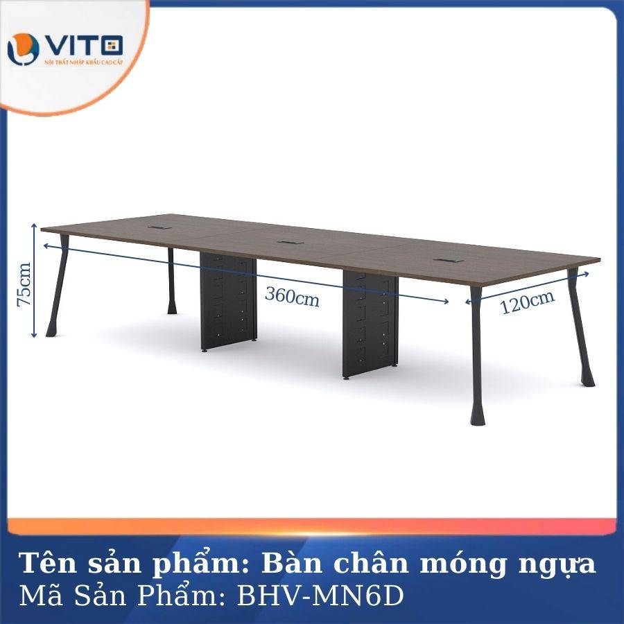 Bàn họp văn phòng chân móng ngựa BHV-MN6D