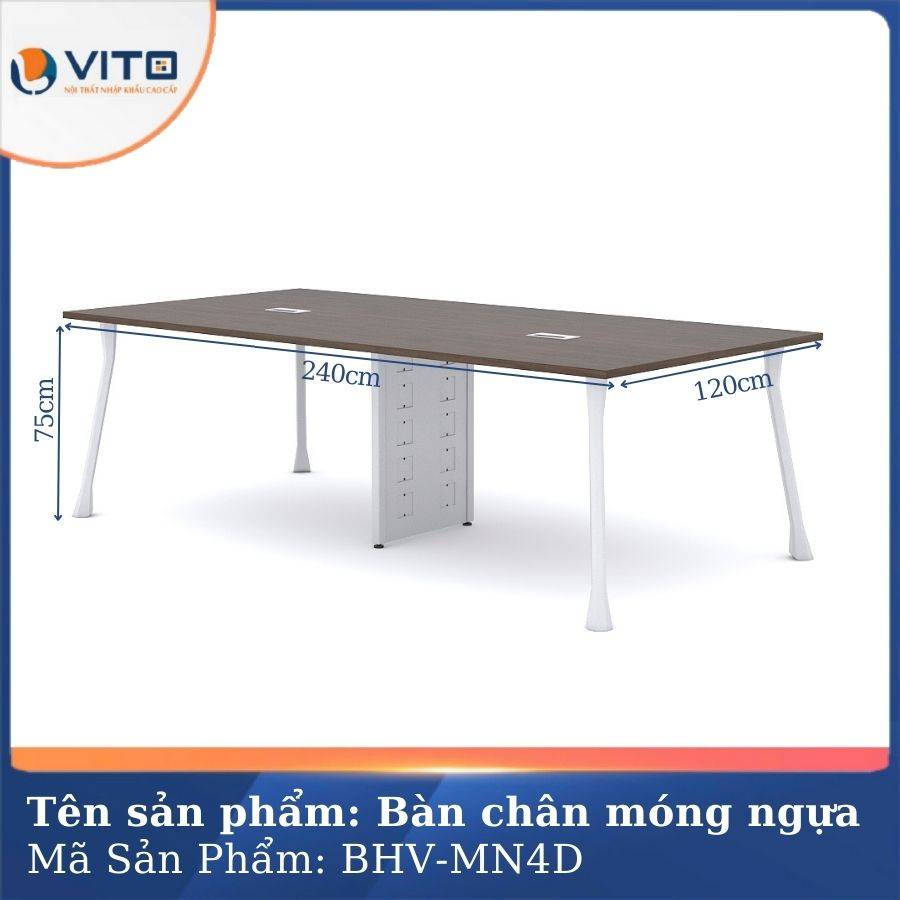 Bàn họp văn phòng chân móng ngựa BHV-MN4D