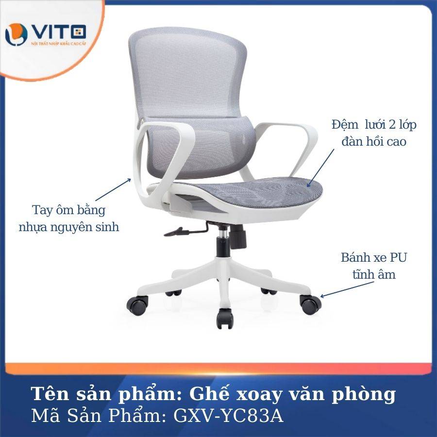 Ghế xoay văn phòng Vito GXV-YC83A