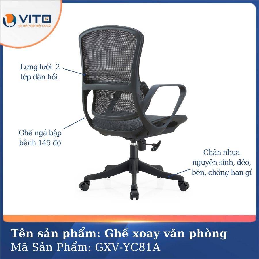 Ghế xoay văn phòng Vito GXV-YC84A