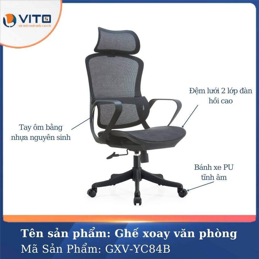 Ghế xoay văn phòng Vito GXV-YC84B