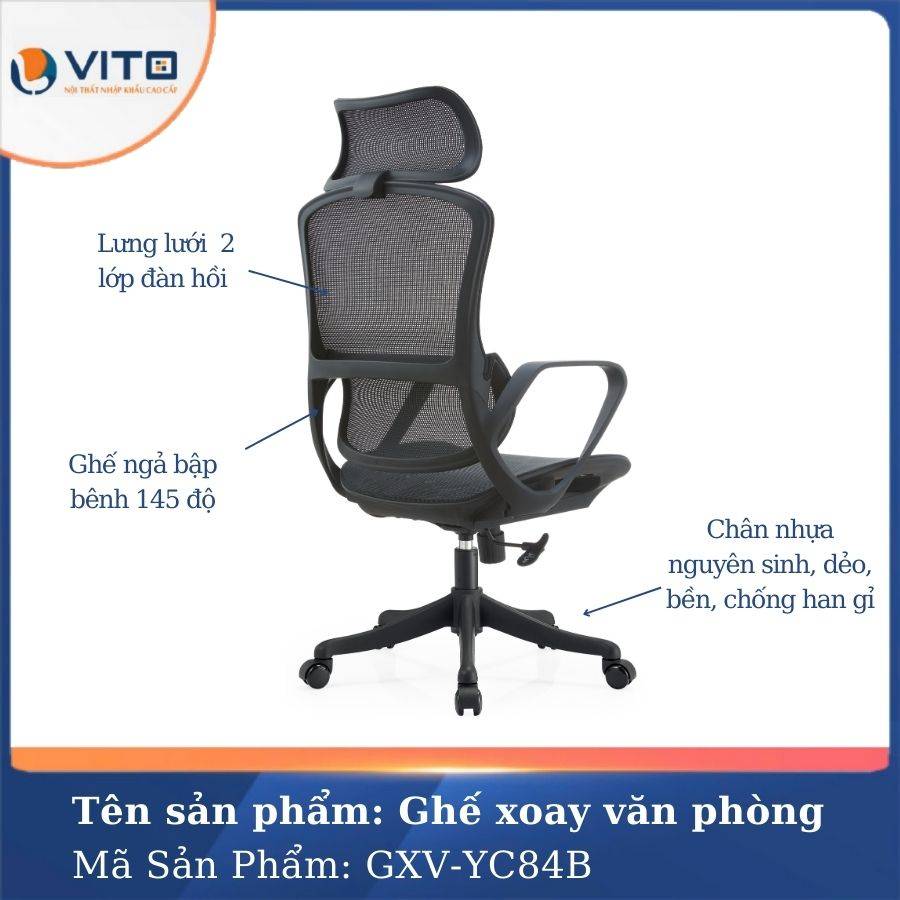 Ghế xoay văn phòng Vito GXV-YC84B