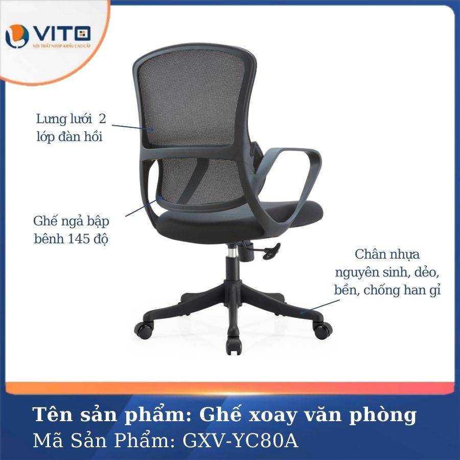 Ghế xoay văn phòng Vito GXV-YC80A