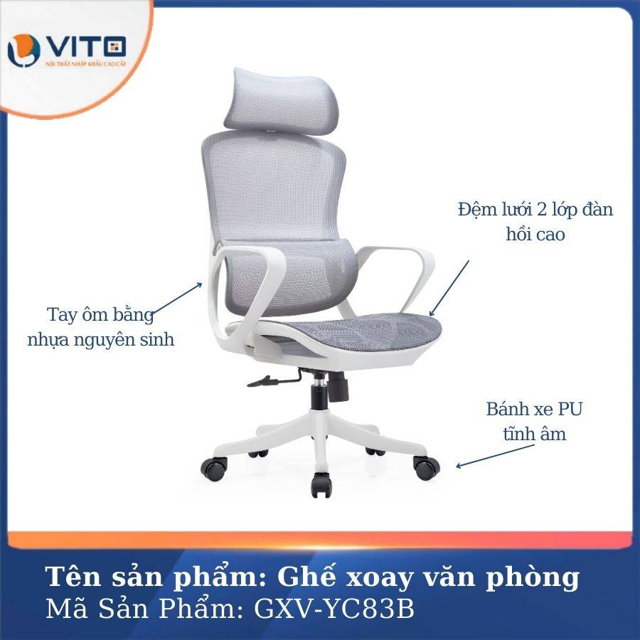 Ghế xoay văn phòng Vito GXV-YC83B