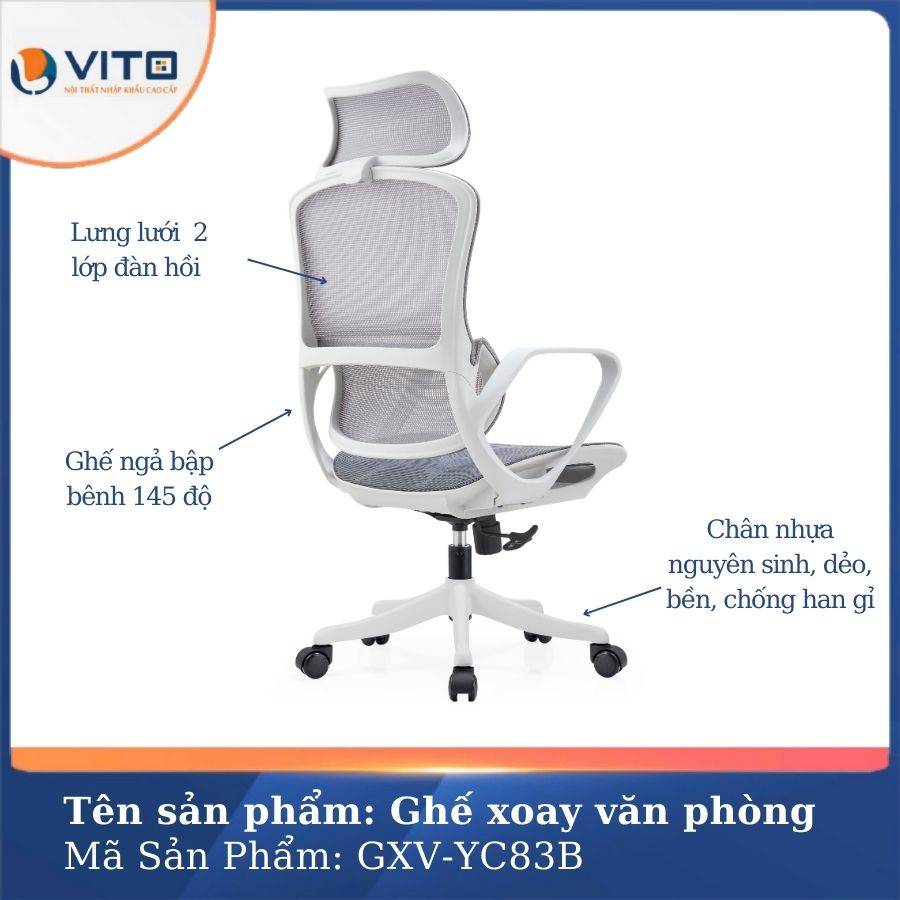 Ghế xoay văn phòng Vito GXV-YC83B