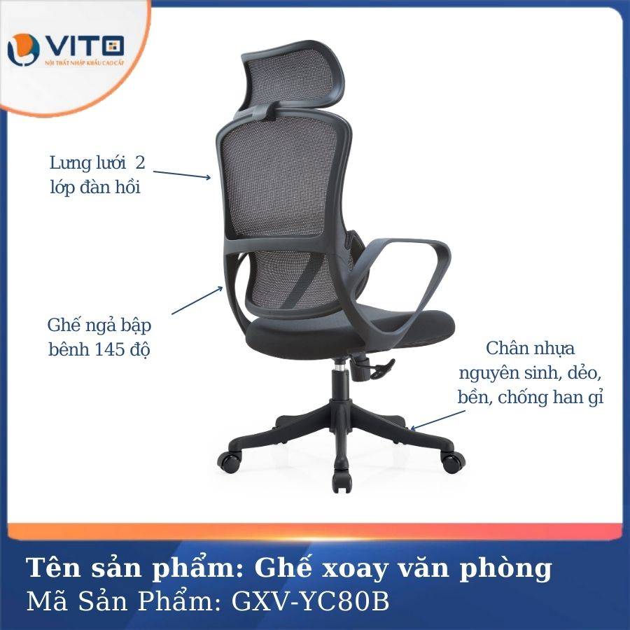 Ghế xoay văn phòng Vito GXV-YC80B