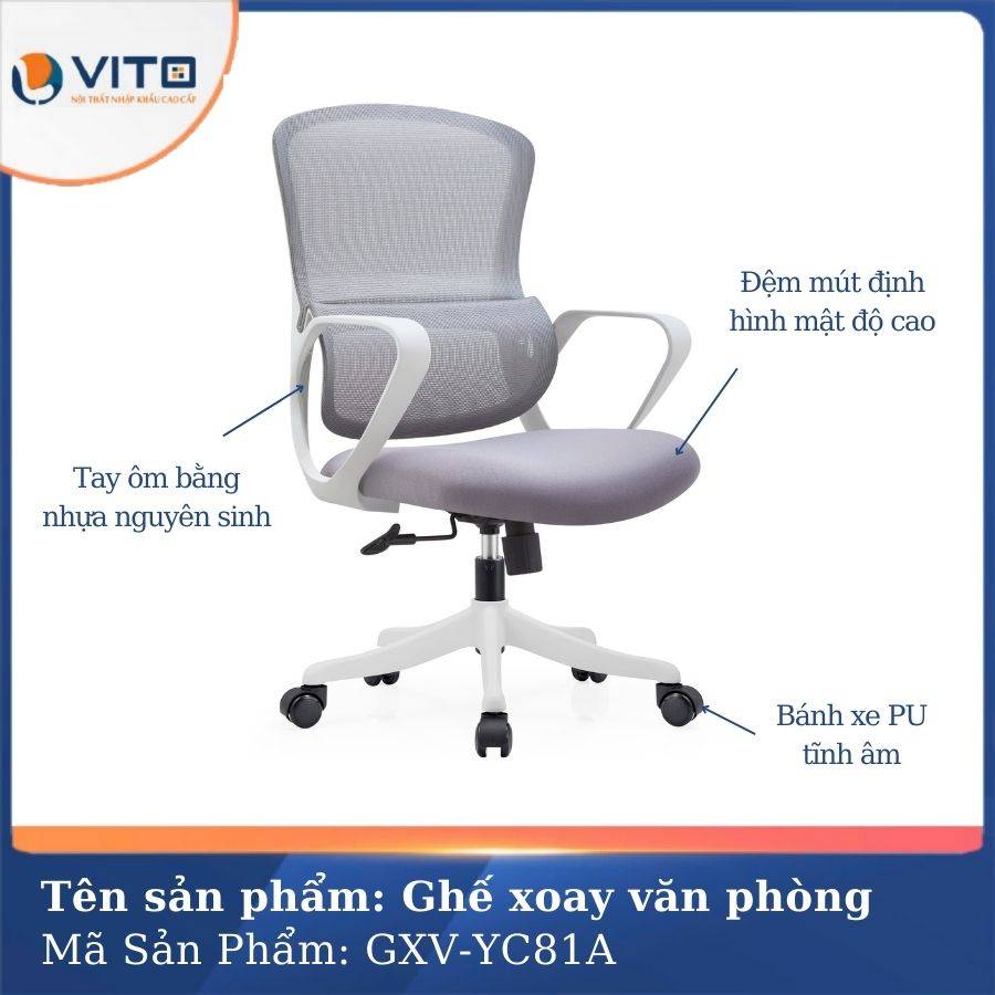 Ghế xoay văn phòng Vito GXV-YC81A