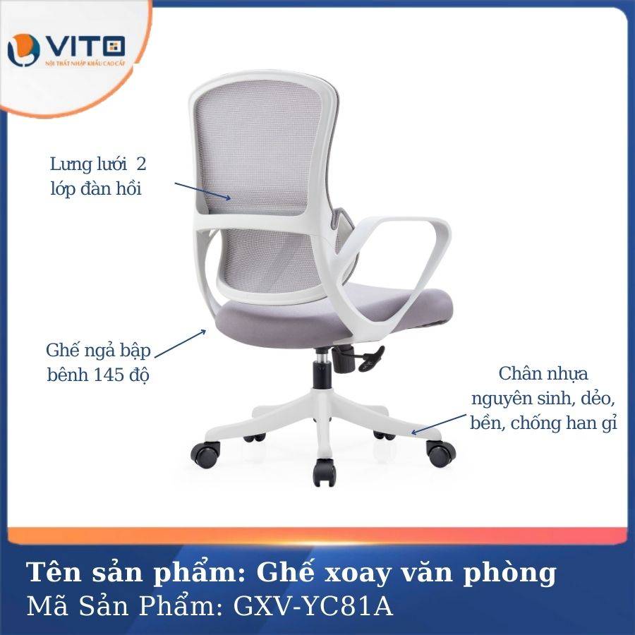 Ghế xoay văn phòng Vito GXV-YC81A