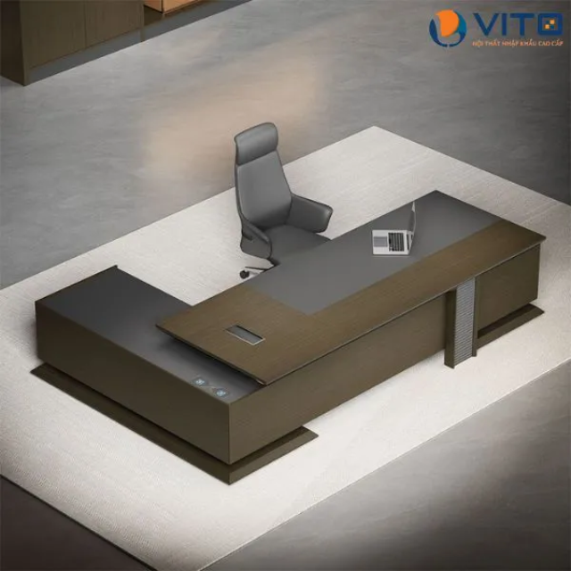 Bàn làm việc chữ L thiết kế rộng rãi và tiện dụng