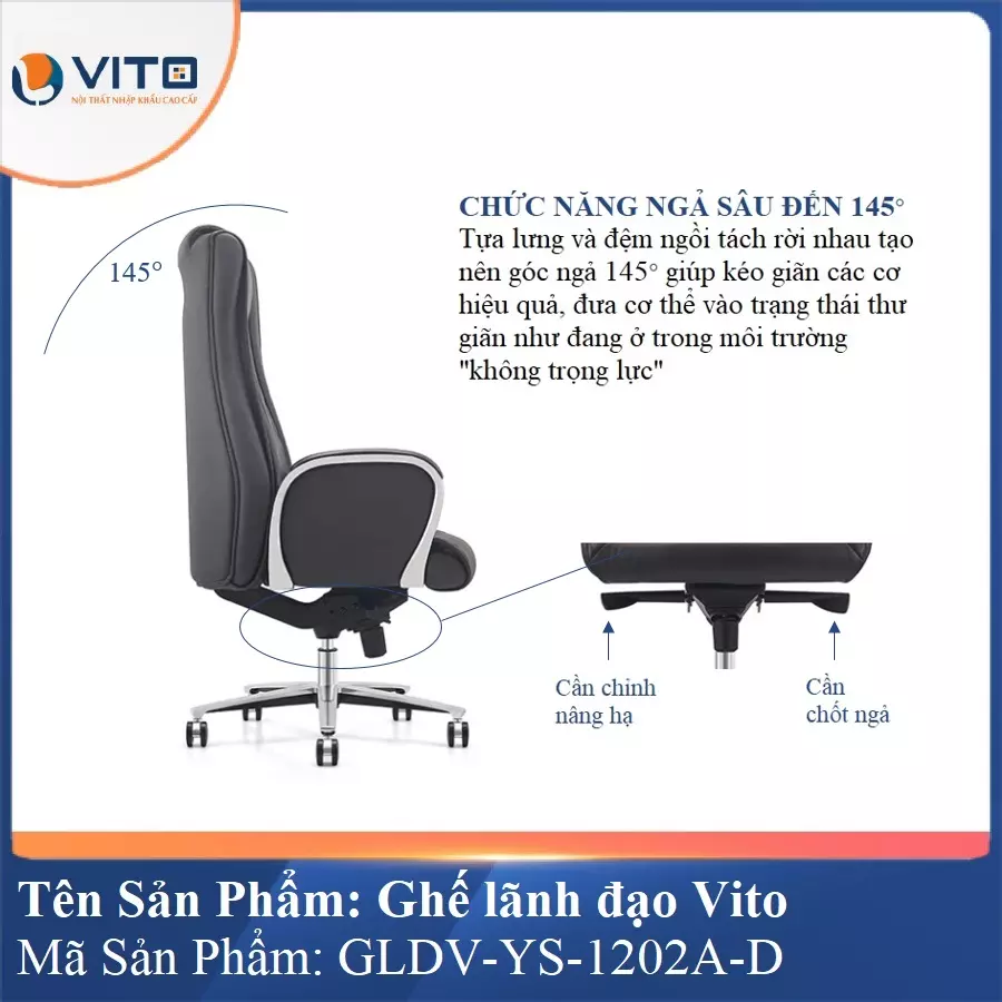 Ghế Lãnh Đạo Da GLDV-YS-1202A-D