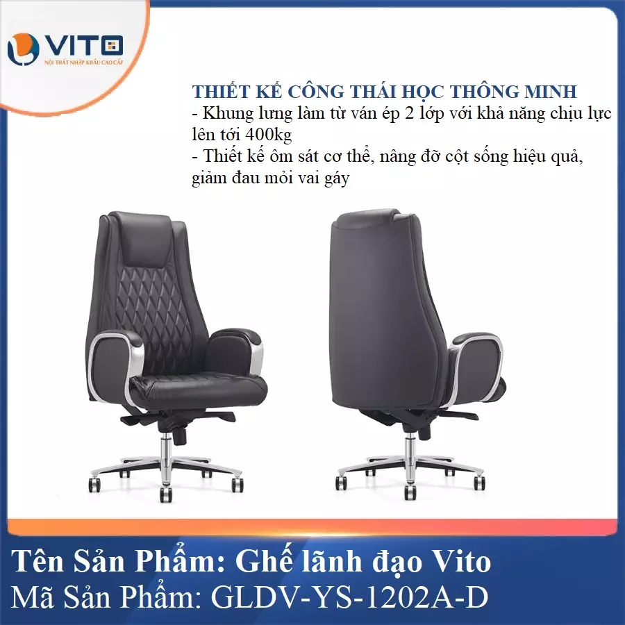 Ghế Lãnh Đạo Da GLDV-YS-1202A-D