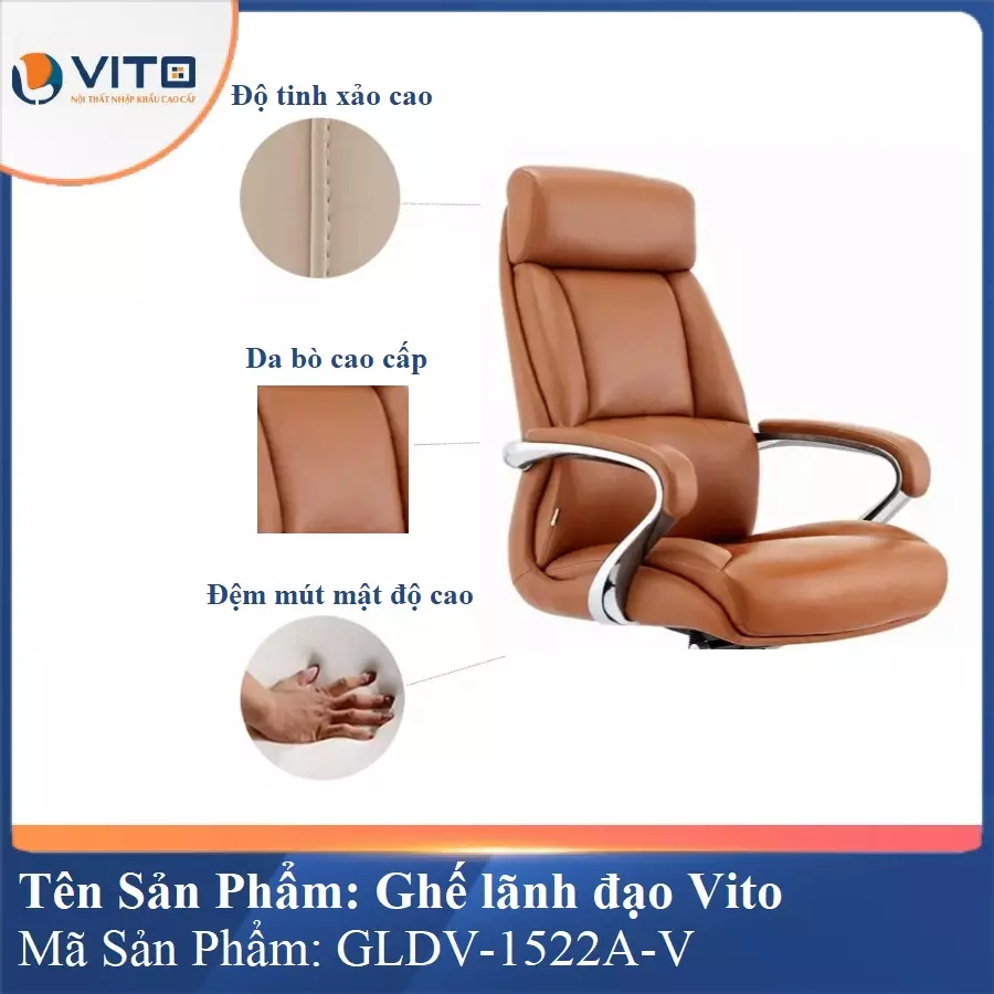 Ghế lãnh đạo da Vito GLDV-1522A-V