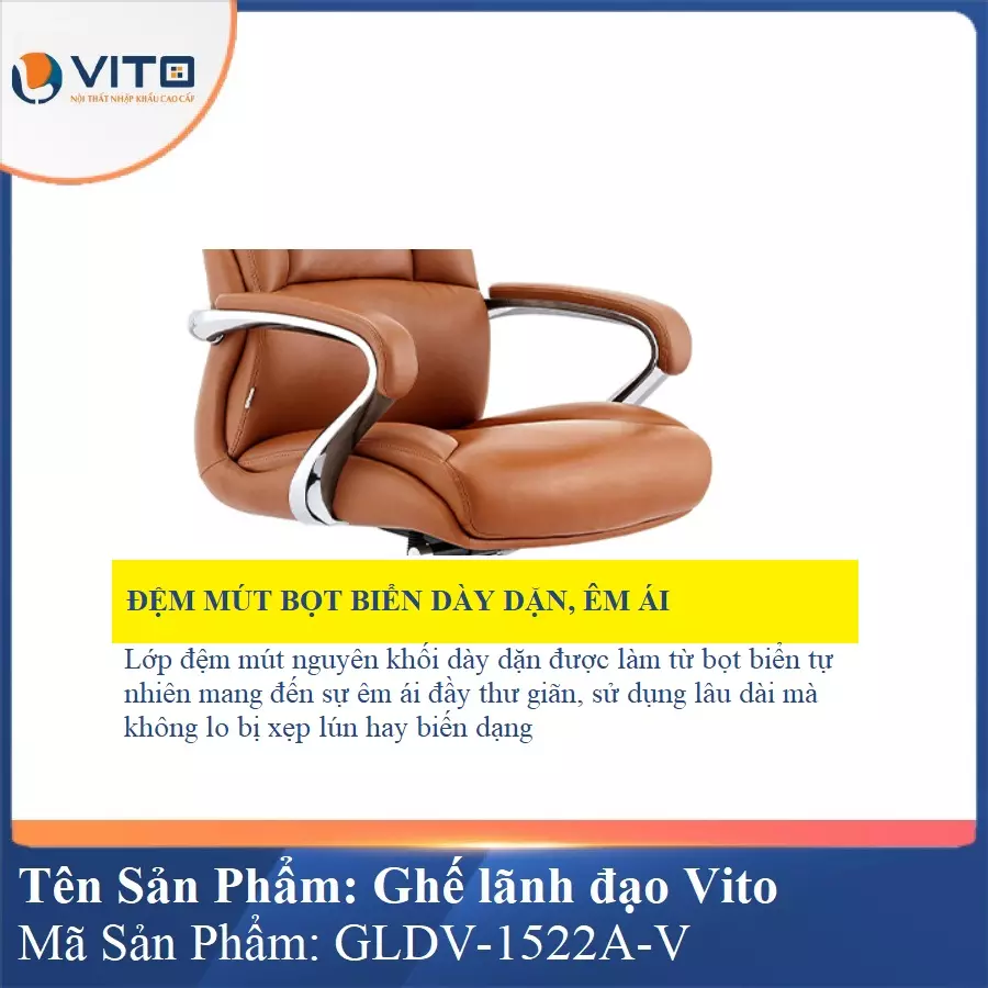 Ghế lãnh đạo da Vito GLDV-1522A-V