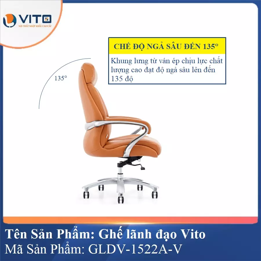 Ghế lãnh đạo da Vito GLDV-1522A-V