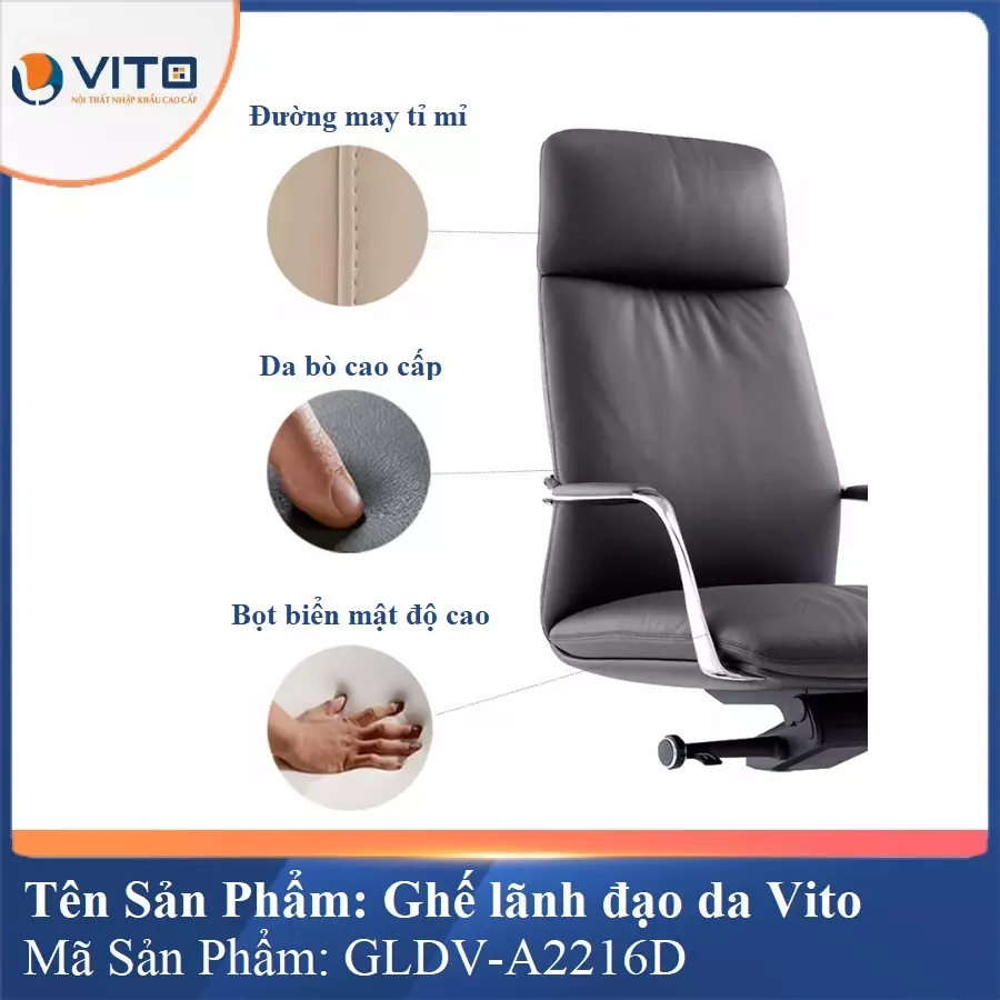 Ghế lãnh đạo da Vito GLDV-A2216D