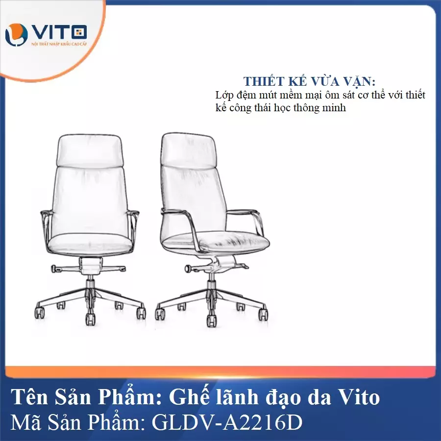 Ghế lãnh đạo da Vito GLDV-A2216D