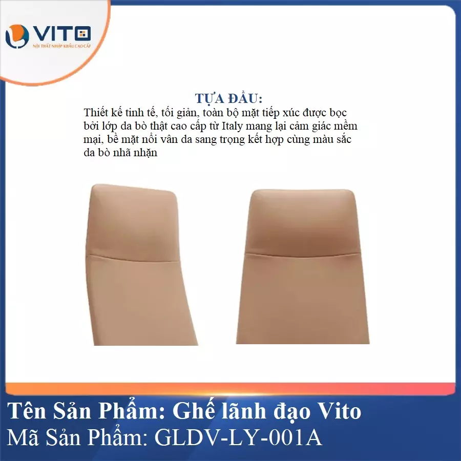 Ghế lãnh đạo da bò Vito GLDV-LY-001A