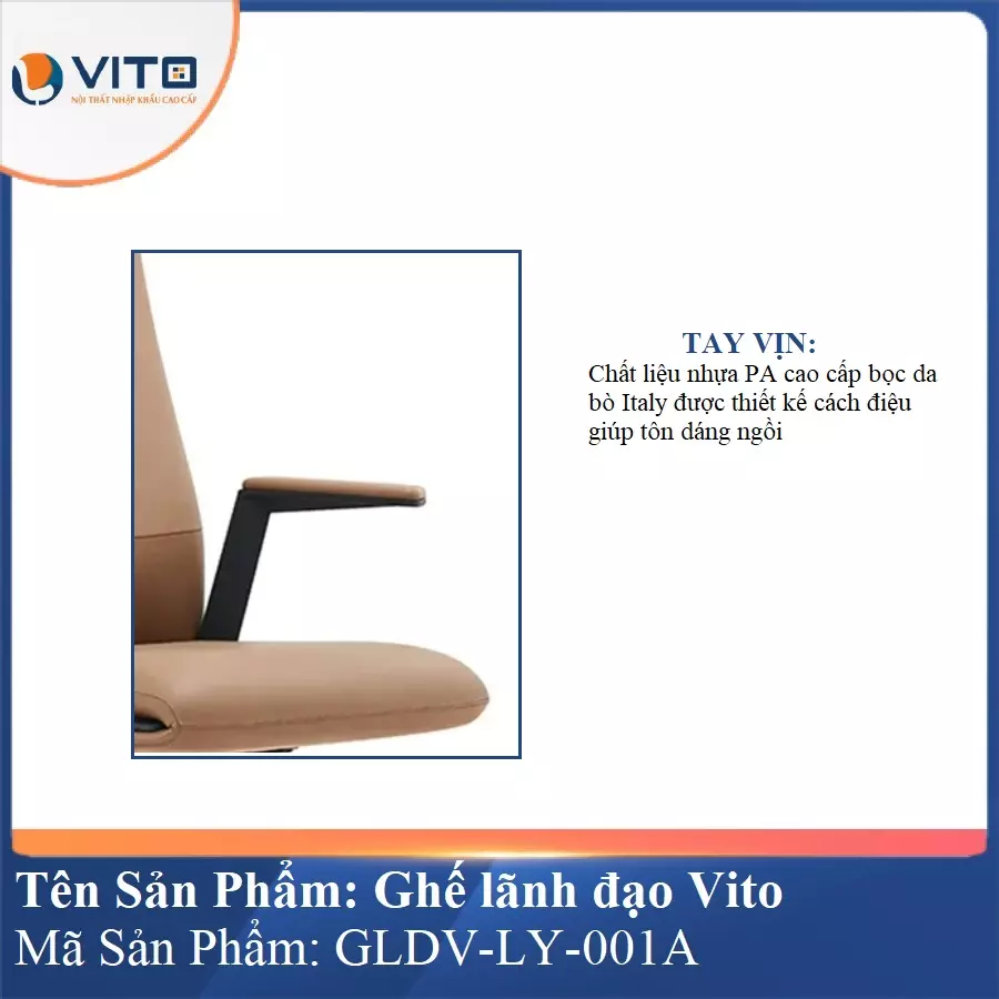 Ghế lãnh đạo da bò Vito GLDV-LY-001A