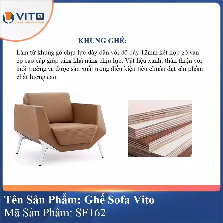 Bộ Ghế Sofa da cao cấp Vito SF162