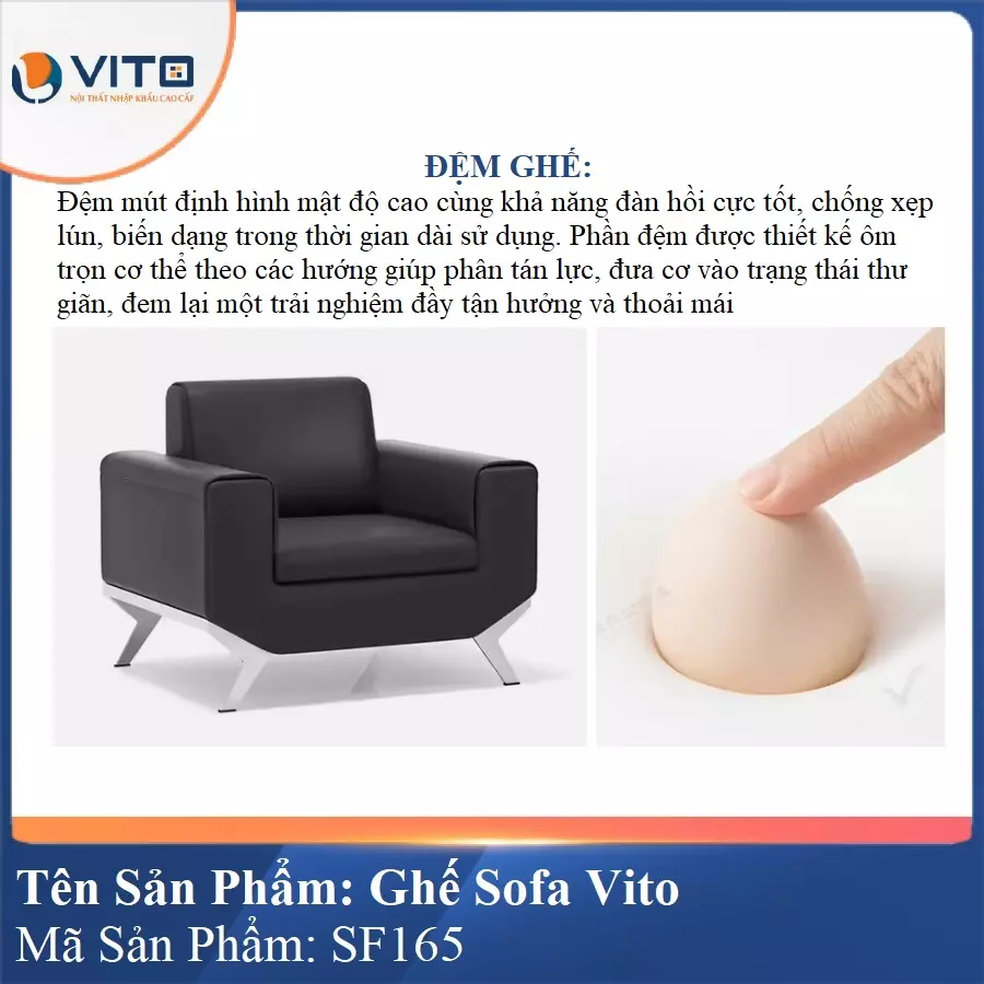 Bộ Ghế Sofa da cao cấp Vito SF165